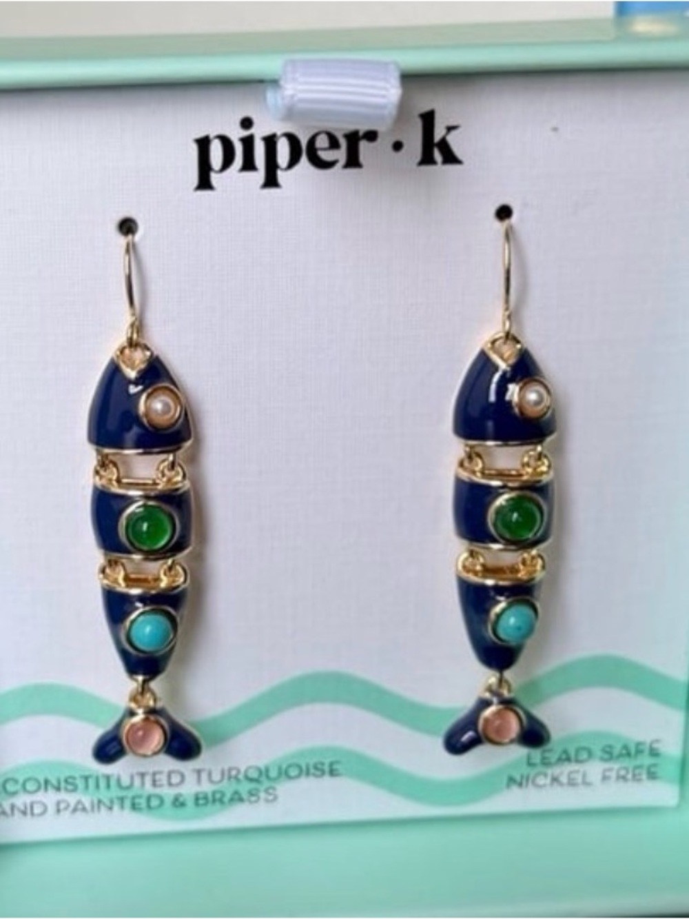 Piper K Sardine Dangling Earrings - Picture 2 of 3